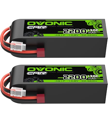 Amazon.com: OVONIC 4S LiPo Battery 2200mAh 14.8V 130C Short RC